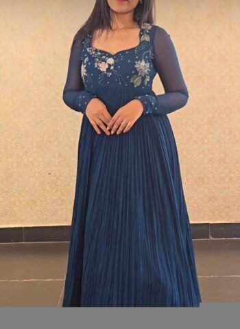 Blue Anarkali suit usa/anarkali kurta full sleeve/ blue full sleeve anarkali/full sleeve dress anarkali/Indian dresses/blue Indian anarkali