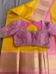 Pure handloom kanjeevaram silk saree with blouse |traditional saree with readymade blouse| sarees USA/bridal kanjeevaram saree/wedding saree