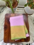 Traditional border silk saree with stitched blouse|traditional saree with readymade blouse/silk sarees USA/semi silk saree us/lavender saree