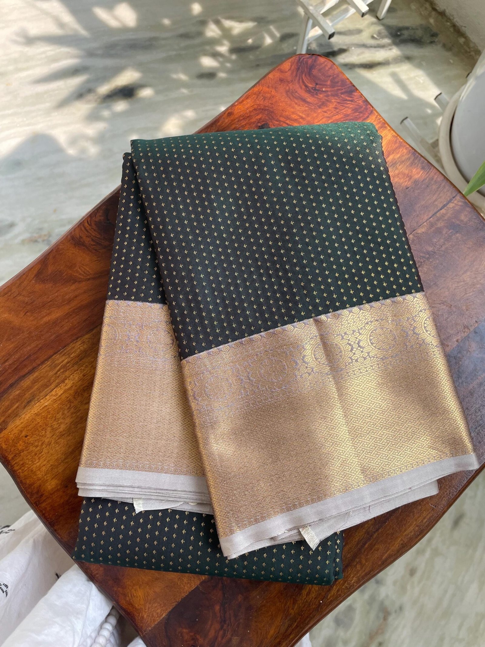 Traditional border silk saree with stitched blouse|traditional saree with readymade blouse/silk sarees USA/semi silk saree/bottle gree saree
