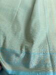 Traditional border silk saree with stitched blouse|traditional saree with readymade blouse/silk sarees USA/semi silk saree/orange blue saree