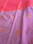 Traditional border silk saree with stitched blouse|traditional saree with readymade blouse/silk sarees USA/semi silk saree us/lavender saree