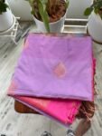 Traditional border silk saree with stitched blouse|traditional saree with readymade blouse/silk sarees USA/semi silk saree us/lavender saree
