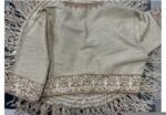 Hand Embroidered Zardosi Silk Blouse: Cream Maggam Work, Elbow Sleeves,cream saree blouse,patola blouse,mix and match blouse,plus size blous