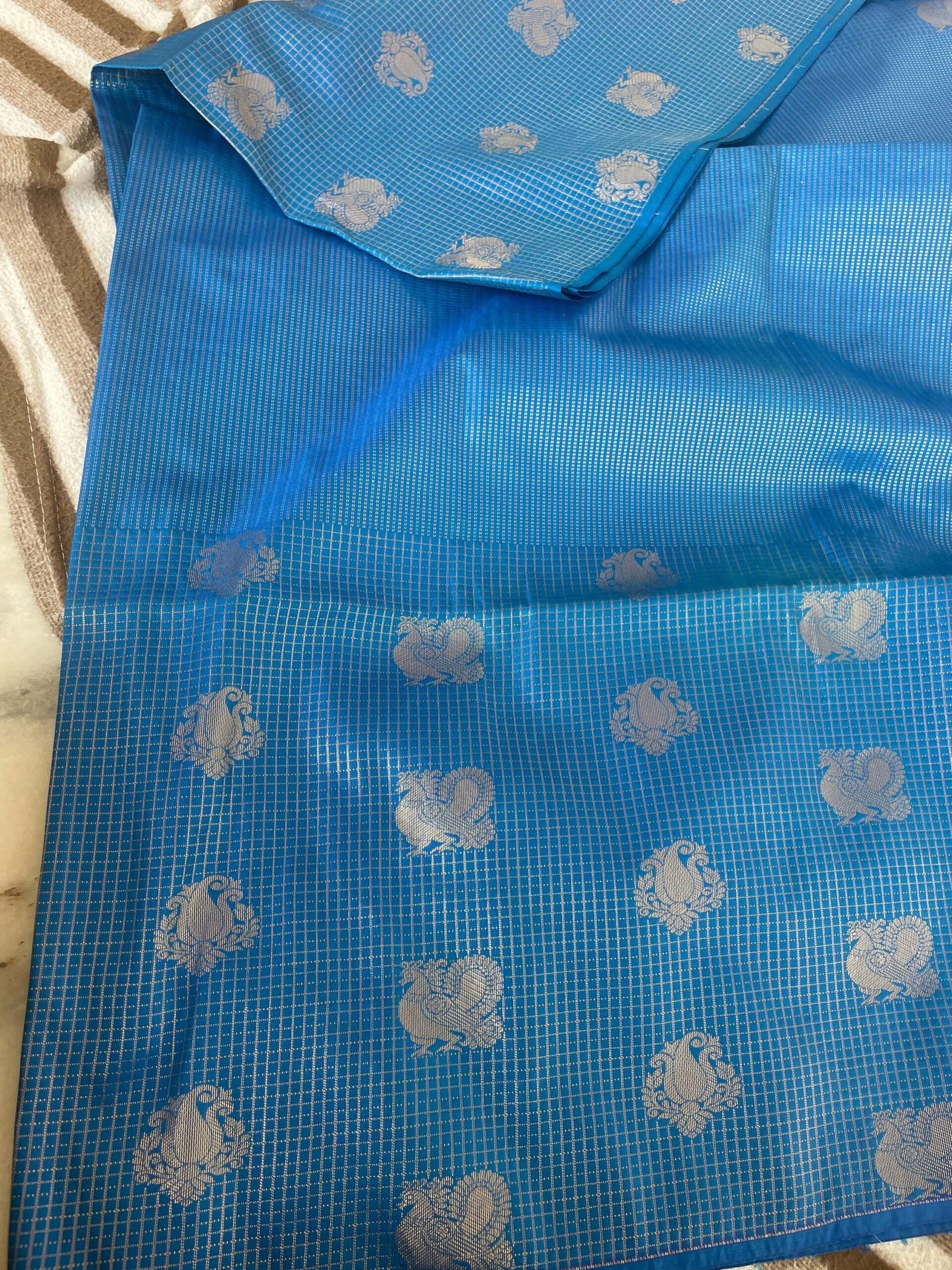 Traditional border silk saree with stitched blouse|traditional saree with readymade blouse/silk sarees USA/semi silk saree us/lavender saree