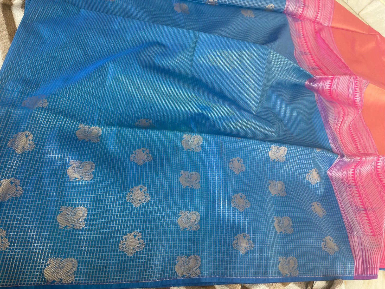 Traditional border silk saree with stitched blouse|traditional saree with readymade blouse/silk sarees USA/semi silk saree us/lavender saree