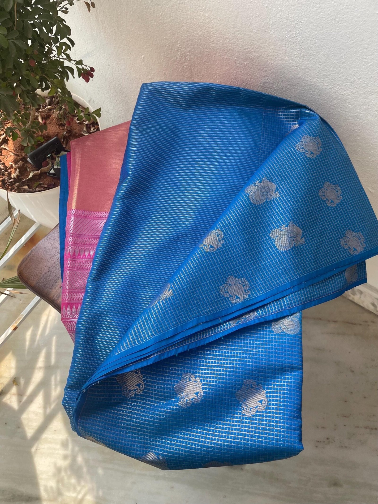 Traditional border silk saree with stitched blouse|traditional saree with readymade blouse/silk sarees USA/semi silk saree us/lavender saree