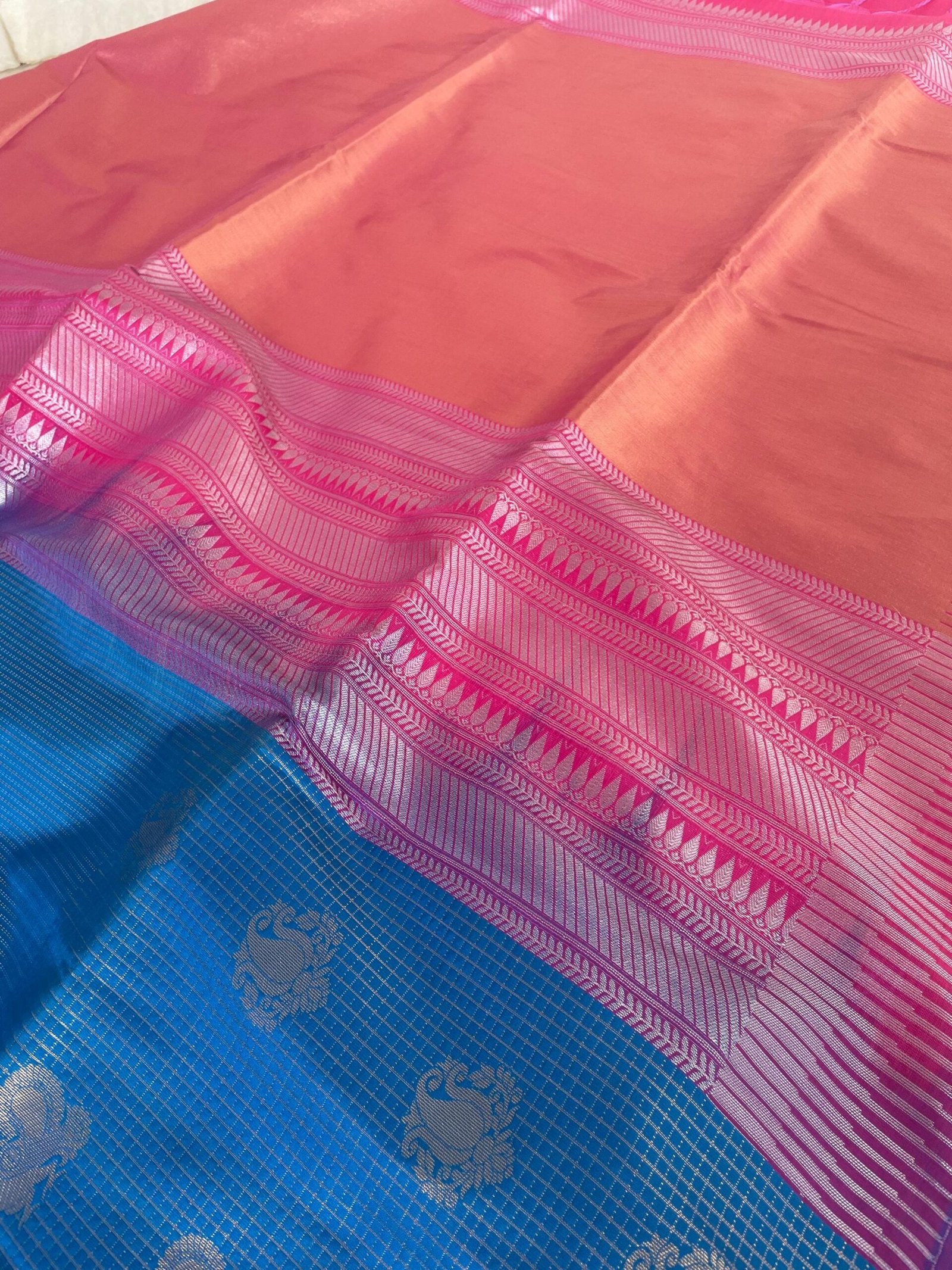Traditional border silk saree with stitched blouse|traditional saree with readymade blouse/silk sarees USA/semi silk saree us/lavender saree