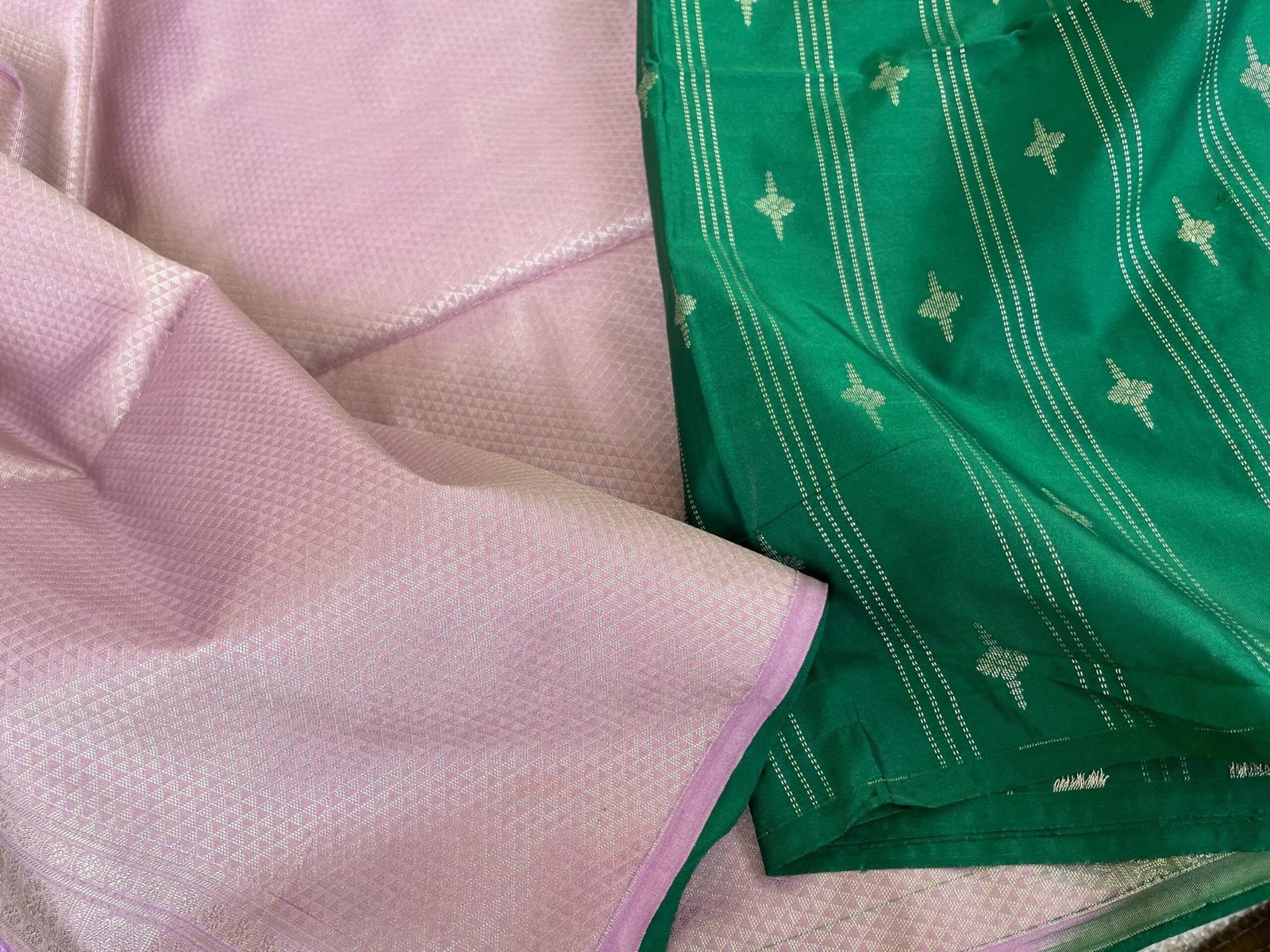 Traditional border silk saree with stitched blouse|traditional saree with readymade blouse/silk sarees USA/pink semi silk saree/green saree