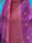 Traditional border silk saree with stitched blouse|traditional saree with readymade blouse/silk sarees USA/semi silk saree us/simpblue saree
