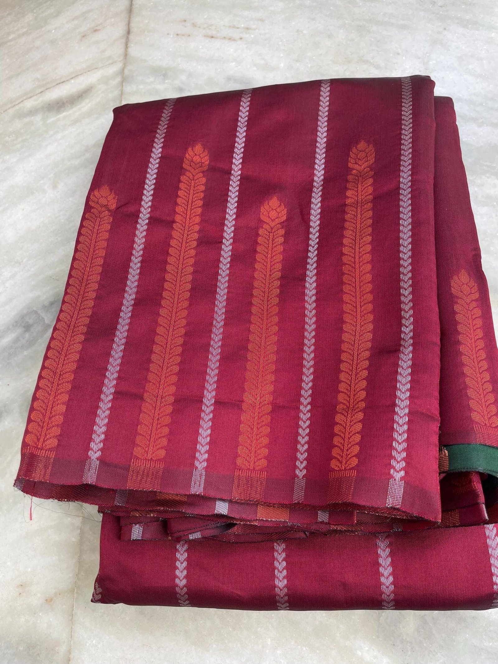 Traditional border silk saree with stitched blouse|traditional saree with readymade blouse/silk sarees USA/semi silk saree/maroon silk saree
