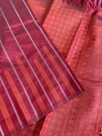 Traditional border silk saree with stitched blouse|traditional saree with readymade blouse/silk sarees USA/semi silk saree/maroon silk saree