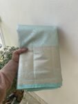 Traditional border silk saree with stitched blouse|traditional saree with readymade blouse/silk sarees USA/semi silk saree/blue silk saree