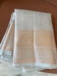 Traditional border silk saree with stitched blouse|traditional saree with readymade blouse/silk sarees USA/semi silk saree/blue silk saree