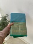 Traditional border silk saree with stitched blouse|traditional saree with readymade blouse/silk sarees USA/semi silk saree/blue silk saree
