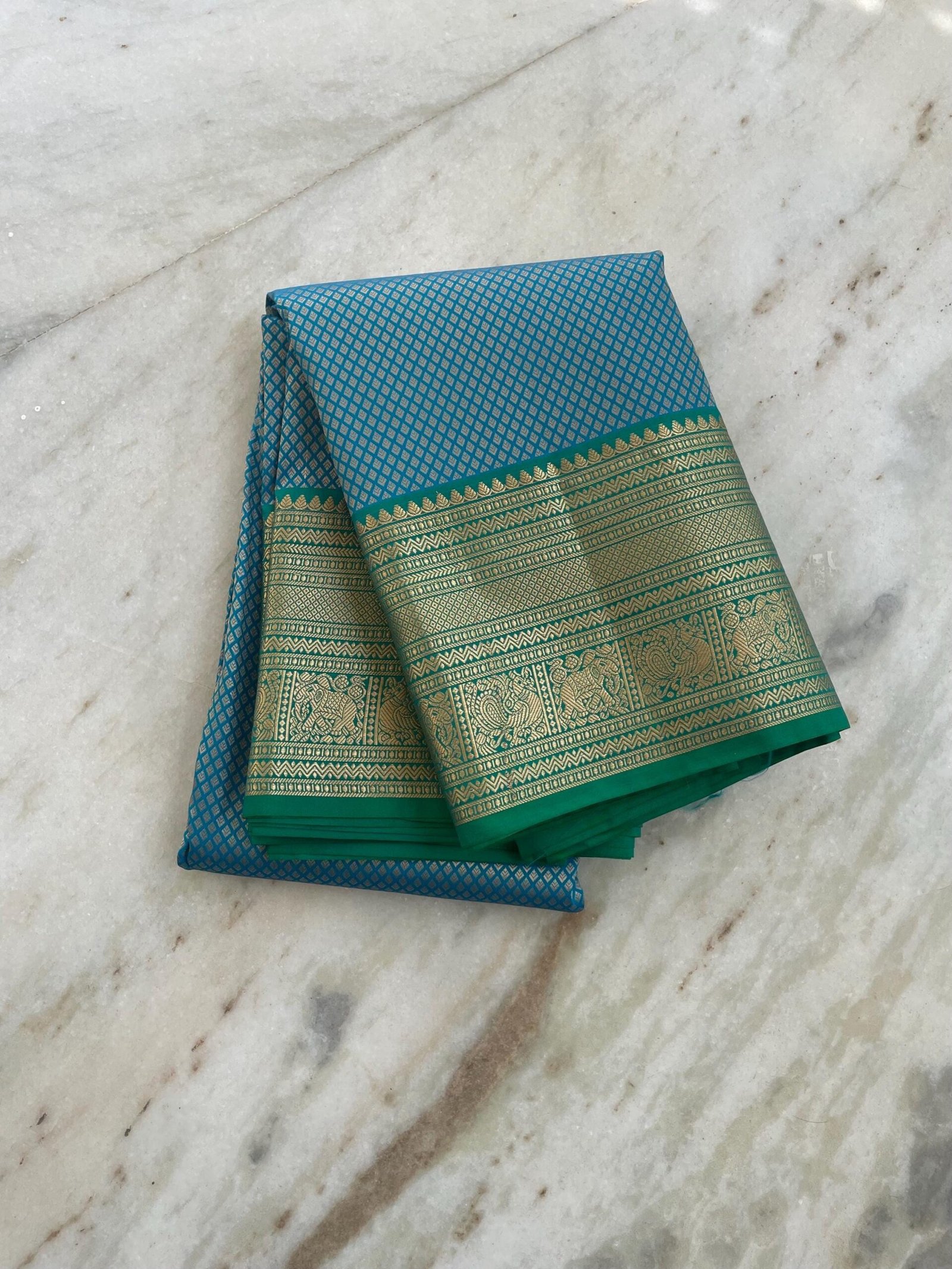 Traditional border silk saree with stitched blouse|traditional saree with readymade blouse/silk sarees USA/semi silk saree/blue silk saree