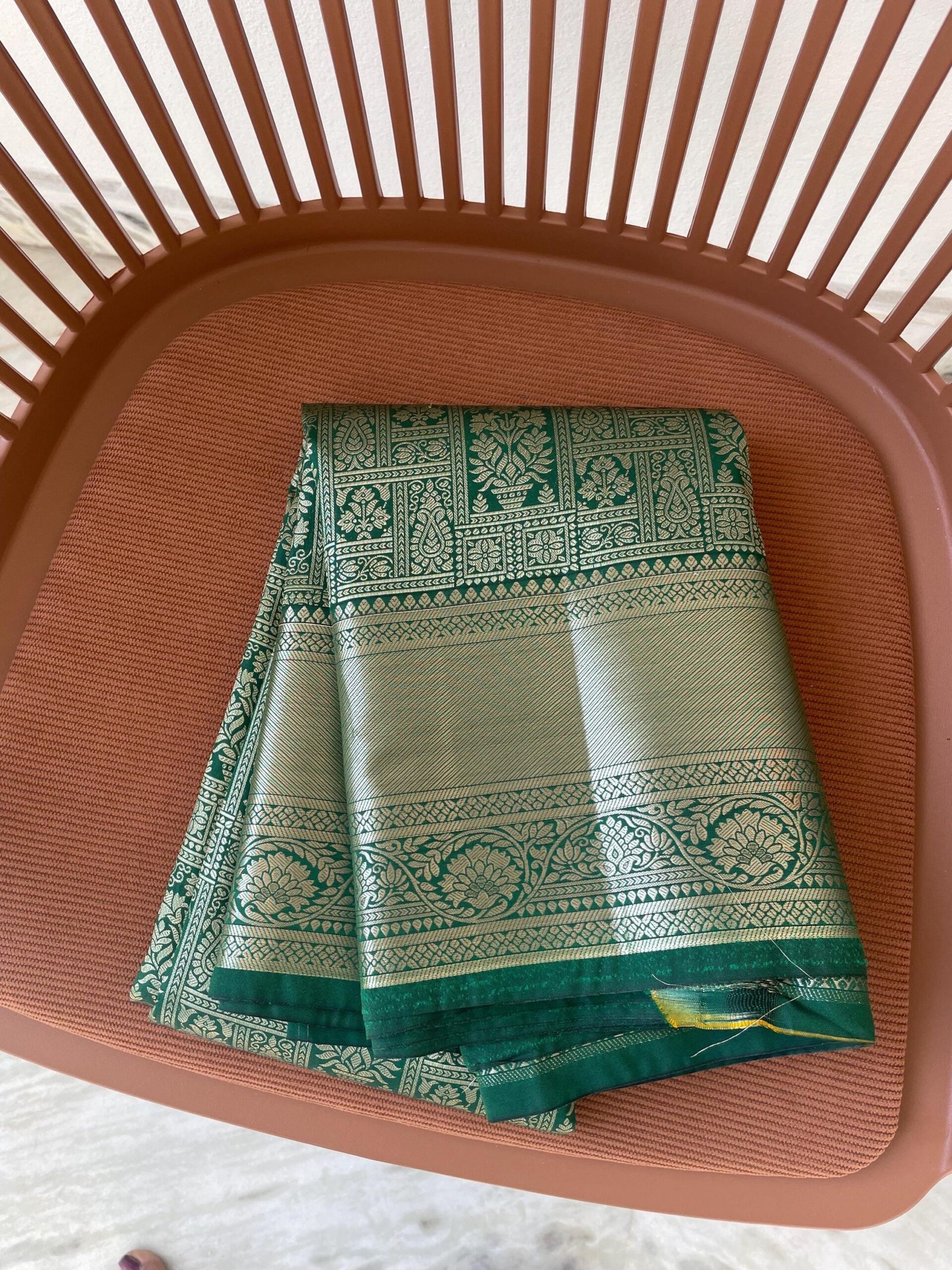 Traditional border silk saree with stitched blouse|traditional saree with readymade blouse/silk sarees USA/semi silk saree/green silk saree