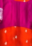 Pure handloom khaddi georgette orange pink silk saree |heritage silk saree/banarasi silk saree | banarasi chiffon saree | pink banarasi usa