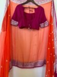Pure handloom khaddi georgette orange pink silk saree |heritage silk saree/banarasi silk saree | banarasi chiffon saree | pink banarasi usa
