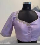 Lavender hand embroidery blouse/saree maggam work blouse/hand embroidery saree blouse/hand embroidered blouse/lavender ready made blouse usa