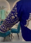 pure silk hand embroidery blouse/ saree maggam blouse/ zardosi blouse usa/hand embroidered moderblouse/blue ready made blouse zardosi usa