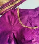 pure silk hand embroidery blouse/saree maggam blouse/purple zardosi blouse/hand embroidered blouse /magenta pink ready made blouse zardosi
