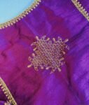 pure silk hand embroidery blouse/saree maggam blouse/purple zardosi blouse/hand embroidered blouse /magenta pink ready made blouse zardosi