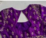 pure silk hand embroidery blouse/saree maggam blouse/purple zardosi blouse usa/hand embroidered moderblouse/purple ready made blouse zardosi