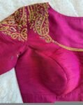 pure silk hand embroidery blouse/saree maggam blouse/red zardosi blouse/pink hand embroidered moderblouse/pink ready made blouse zardosi usa