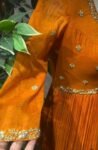 Orange Anarkali suit usa/anarkali kurta short sleeve/orange anarkali/hand embroidered dress anarkali/Indian dresses/simple anarkali kurta