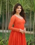 Orange Georgette Anarkali Suit: Hand Embroidered Anarkali Dress,orange anarkali kurta,simple anarkali dress,festive outfit,handwork kurta us