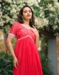 Red Georgette Anarkali Suit/Hand Embroidered Anarkali Dress,tomato redanarkali kurta,simple anarkali dress,festive outfit,handwork kurta usa