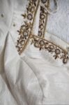 pure silk hand embroidery blouse/modern maggam blouse/multi colored cream zardosi blouse/hand embroidered blouse/off white ready made blouse