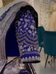 pure silk hand embroidery blouse/ saree maggam blouse/ zardosi blouse usa/hand embroidered moderblouse/blue ready made blouse zardosi usa