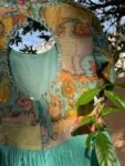 Hand-Painted Kalamkari Anarkali Dress with Dupatta:blue Silk Embroidered Gown,blue hand painted Kalamkari gown,Anarkali dress Kalamkari usa
