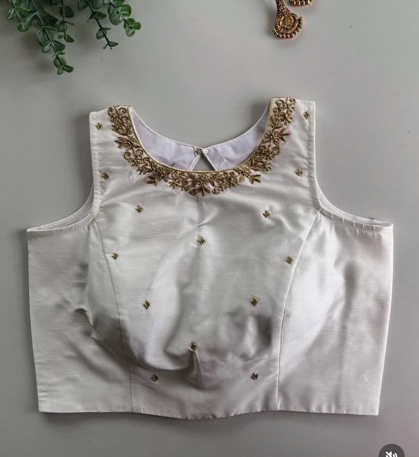 pure silk hand embroidery blouse /red maggam blouse/red raw silk zardosi blouse/hand embroidered blouse/red sleeveless ready made blouse usa