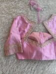 Pure silk hand embroidery blouse/saree maggam light pink blouse/pink saree blouse/hand embroidered blouse/pink ready made blouse zardosi usa