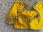 pure silk hand embroidery blouse/saree maggam yellow blouse/yellow blouse/heavy hand embroidered blouse/ready made blouse zardosi/voggish us