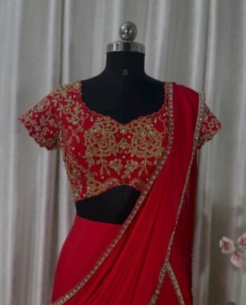 Hand Embroidered Black Lehenga Set/Silk Crop Top,red lehenga choli with Dupatta,black half saree lehenga,redcocktail lehenga,pink skirt dup