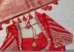 Red Silk Zardosi Embroidered Saree Blouse: Hand-Embroidered Maggam Work,red saree blouse,plus size blouses,mix and match blouses,red blouse