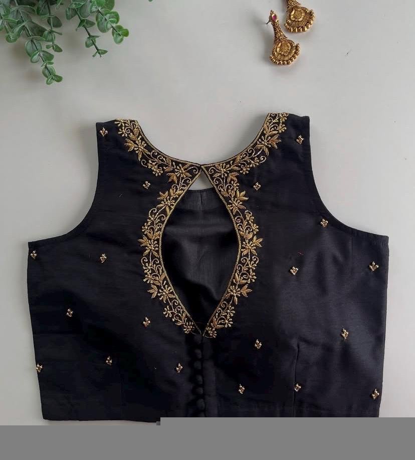 pure silk hand embroidery blouse /red maggam blouse/red raw silk zardosi blouse/hand embroidered blouse/red sleeveless ready made blouse usa