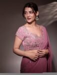 Hand Embroidered pink Lehenga Set/Silk Crop Top,pink lehenga choli with Dupatta,light pink half saree lehenga,light pink cocktail lehenga us
