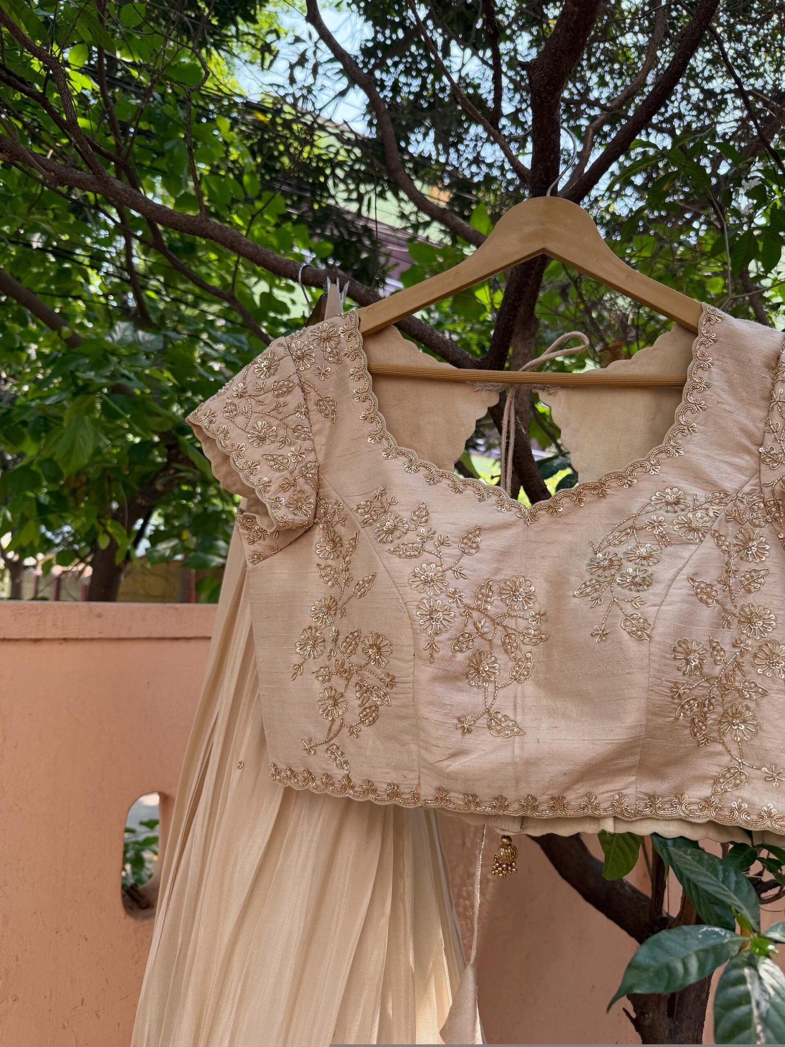 Green Lehenga Set/Embroidered Crop Top, Chinnon Silk Skirt,golden crop top lehenga,beige lehenga set ,teens lehenga, green crop top skirt us