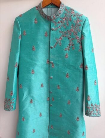 pure silk mens blue kurta/mens kurta with pant set/haldi mens kurta/embroidered mens kurta/Indian mens wear/blue kurta/groom wedding kurta