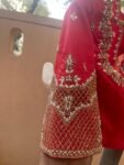 Hand Embroidered Zardosi Silk Blouse: Maroon Red Saree Top