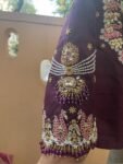 pure silk hand embroidery blouse/neck maggam blouse/brown zardosi blouse/plum hand embroidered blouse/brown hand work ready made blouse USA