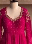 Pink Anarkali suit usa/anarkali kurta full sleeve/pink full sleeve anarkali/full sleeve dress anarkali/Indian dresses/hot pink anarkali usa