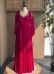 Pink Anarkali suit usa/anarkali kurta full sleeve/pink full sleeve anarkali/full sleeve dress anarkali/Indian dresses/hot pink anarkali usa