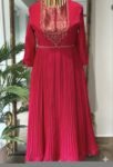 Pink Anarkali suit usa/anarkali kurta full sleeve/pink full sleeve anarkali/full sleeve dress anarkali/Indian dresses/hot pink anarkali usa
