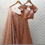 Golden Silk Lehenga Set/Hand Embroidered Crop Top, Indian Wedding Outfit,gold tissulehenga, silver lehenga,tissue lehenga,crop top skirt